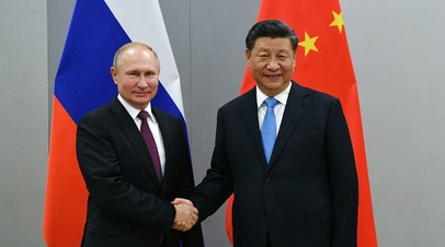Президент России Владимир Путин и лидер КНР Си Цзиньпин