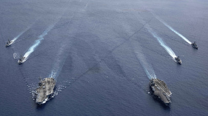 Авианосная группировка USS Ronald Reagan в Южно-Китайском море