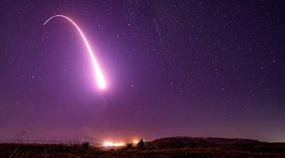 Испытательный запуск американской межконтинентальной баллистической ракеты Minuteman III
