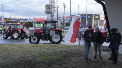 Польские фермеры на границе с Украиной